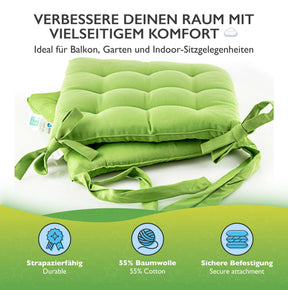 etérea Sitzkissen Stuhlkissen Basic Auflage und Stuhlkissen 40x40cm - Innen und Aussenbereich