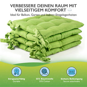 etérea Sitzkissen Stuhlkissen Basic Auflage und Stuhlkissen 40x40cm - Innen und Aussenbereich