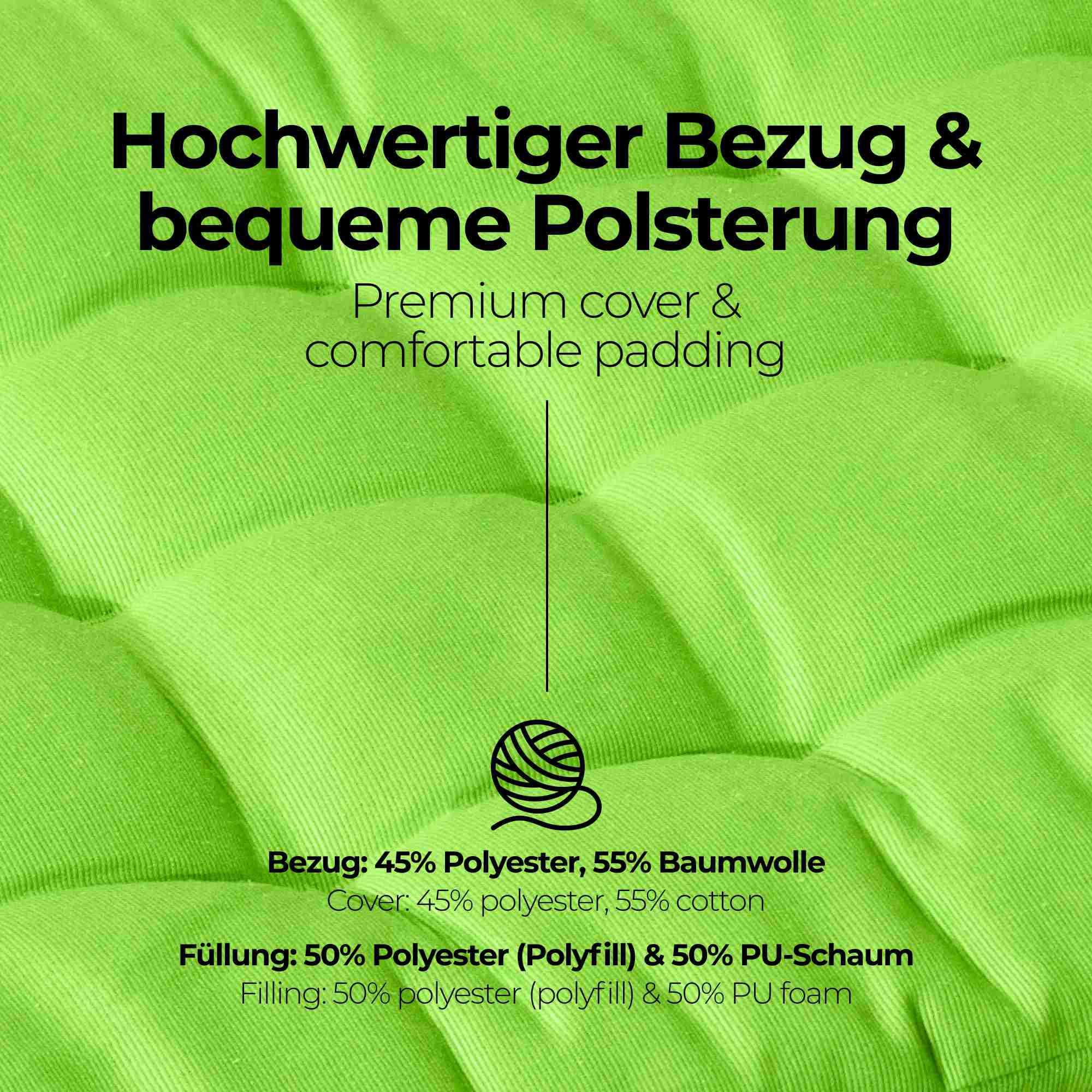 etérea Bankauflage Sitzkissen Basic 120x40cm - Innen und Aussenbereich