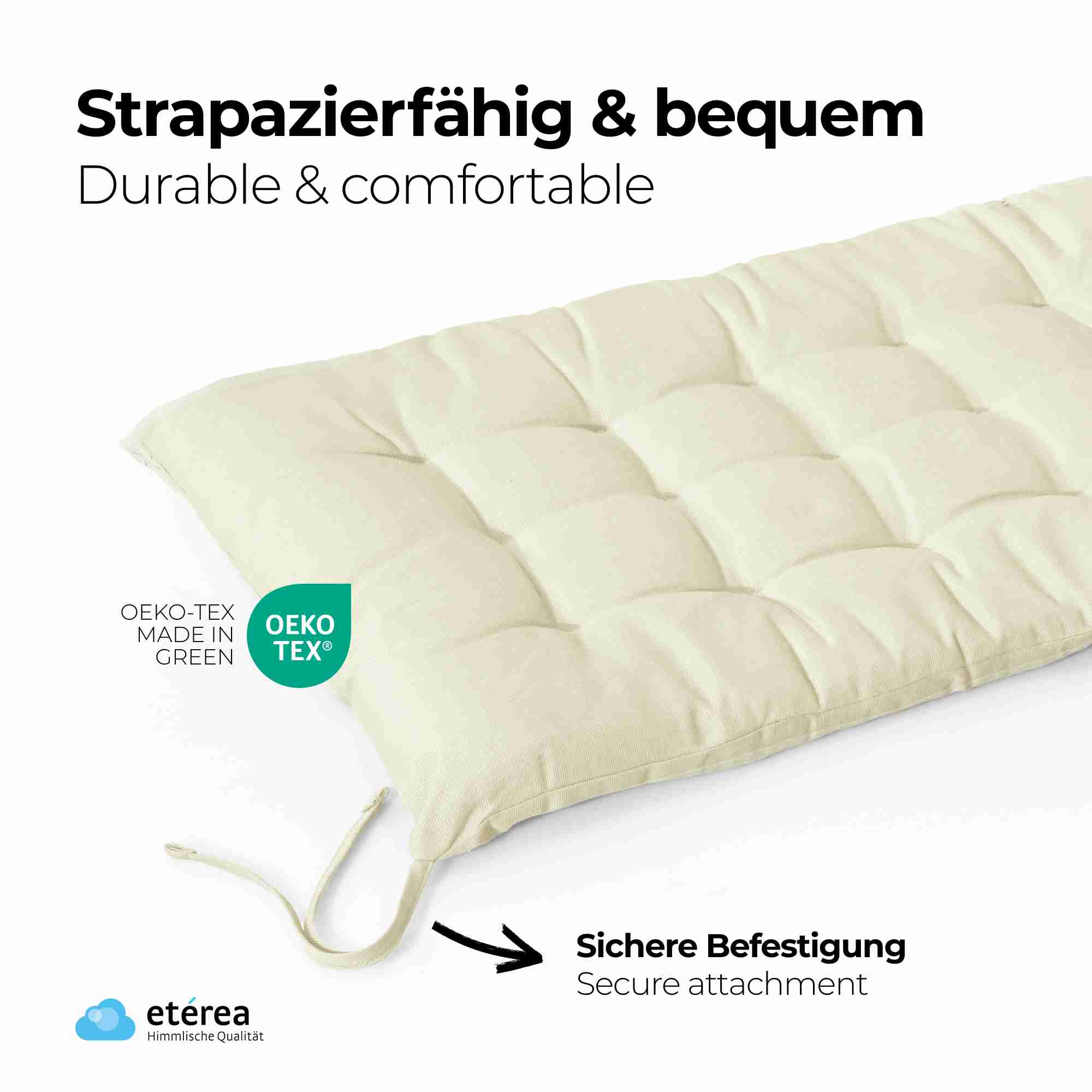 etérea Bankauflage Sitzkissen Basic 120x40cm - Innen und Aussenbereich