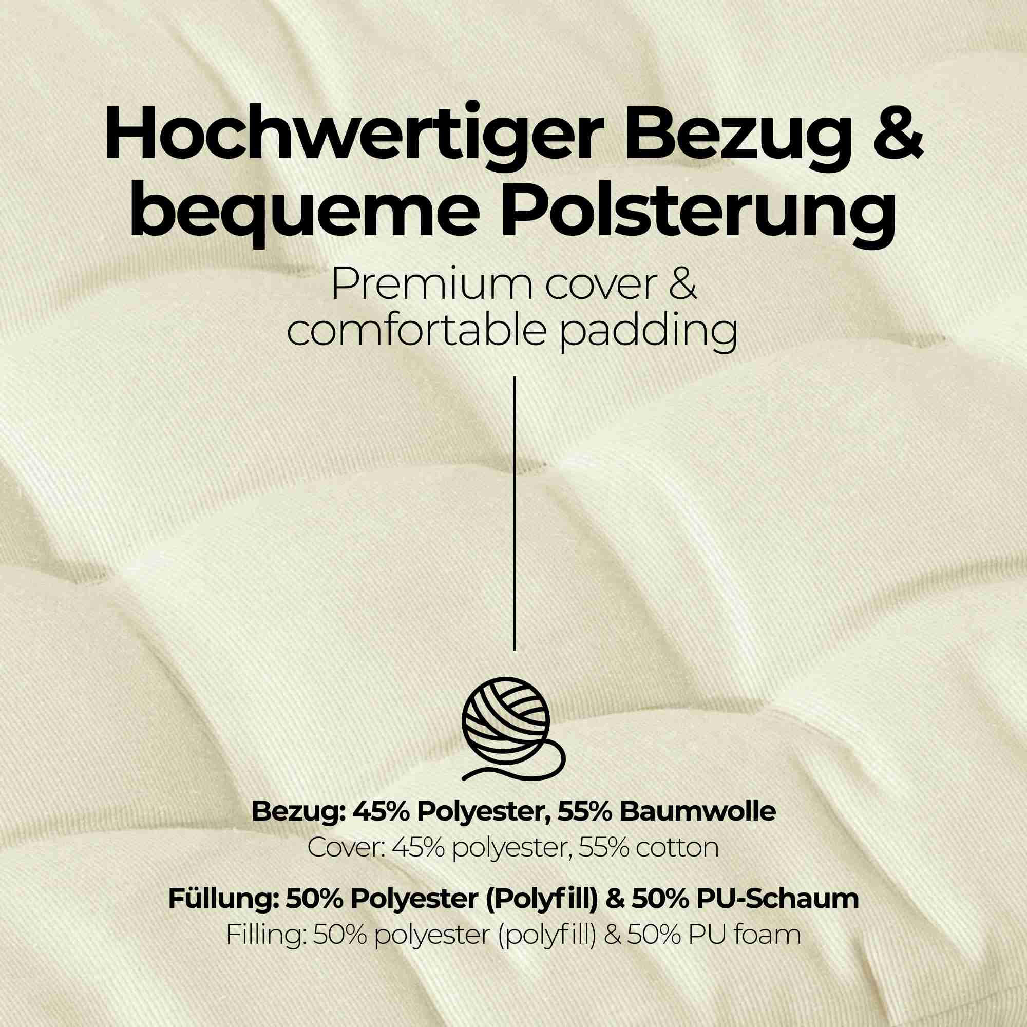 etérea Bankauflage Sitzkissen Basic 120x40cm - Innen und Aussenbereich