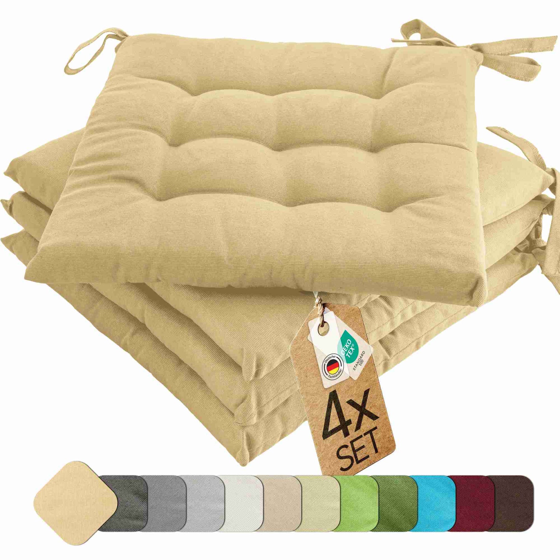 etérea Sitzkissen Stuhlkissen Basic 40x40cm - Innen und Aussenbereich