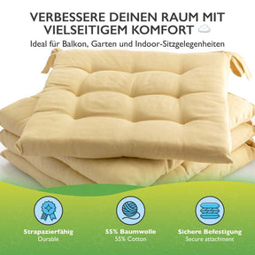etérea Sitzkissen Stuhlkissen Basic Auflage und Stuhlkissen 40x40cm - Innen und Aussenbereich