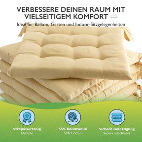 etérea Sitzkissen Stuhlkissen Basic Auflage und Stuhlkissen 40x40cm - Innen und Aussenbereich