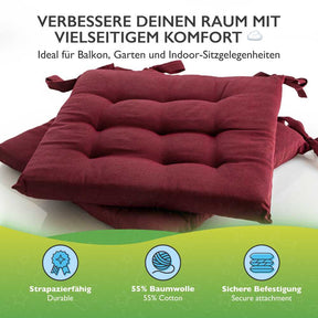 etérea Sitzkissen Stuhlkissen Basic Auflage und Stuhlkissen 40x40cm - Innen und Aussenbereich