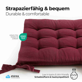 etérea Sitzkissen Stuhlkissen Basic Auflage und Stuhlkissen 40x40cm - Innen und Aussenbereich