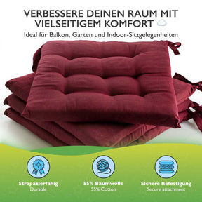etérea Sitzkissen Stuhlkissen Basic Auflage und Stuhlkissen 40x40cm - Innen und Aussenbereich