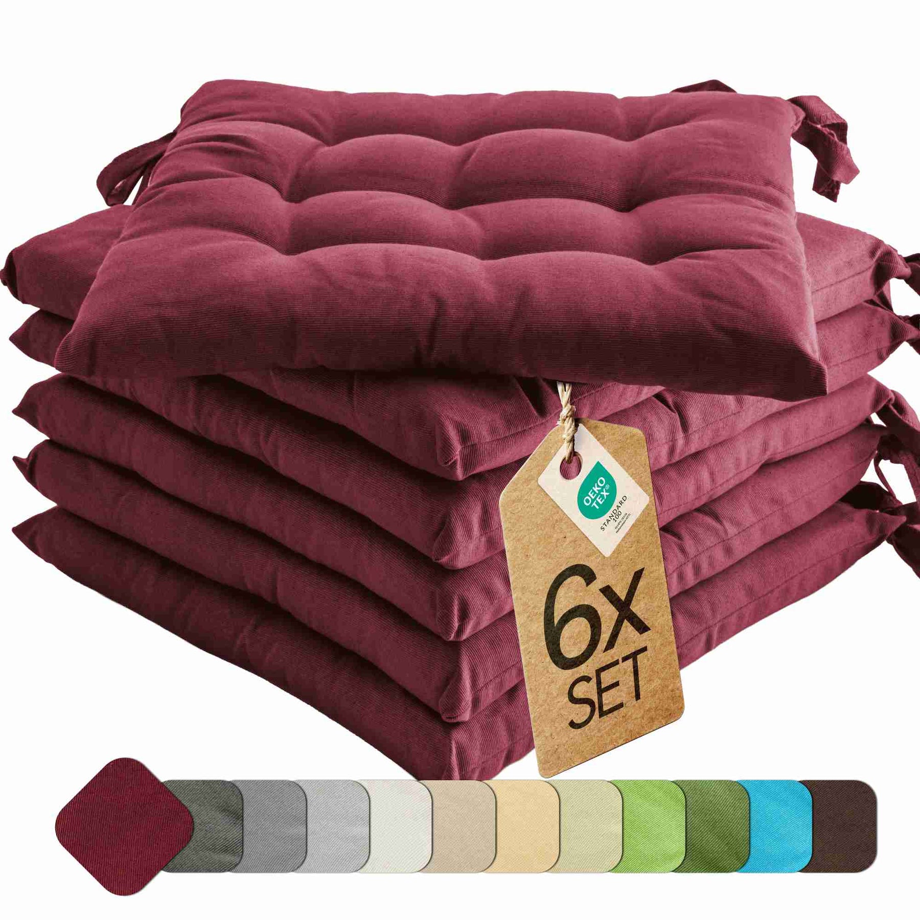 etérea Sitzkissen Stuhlkissen Basic Auflage und Stuhlkissen 40x40cm - Innen und Aussenbereich