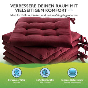 etérea Sitzkissen Stuhlkissen Basic Auflage und Stuhlkissen 40x40cm - Innen und Aussenbereich