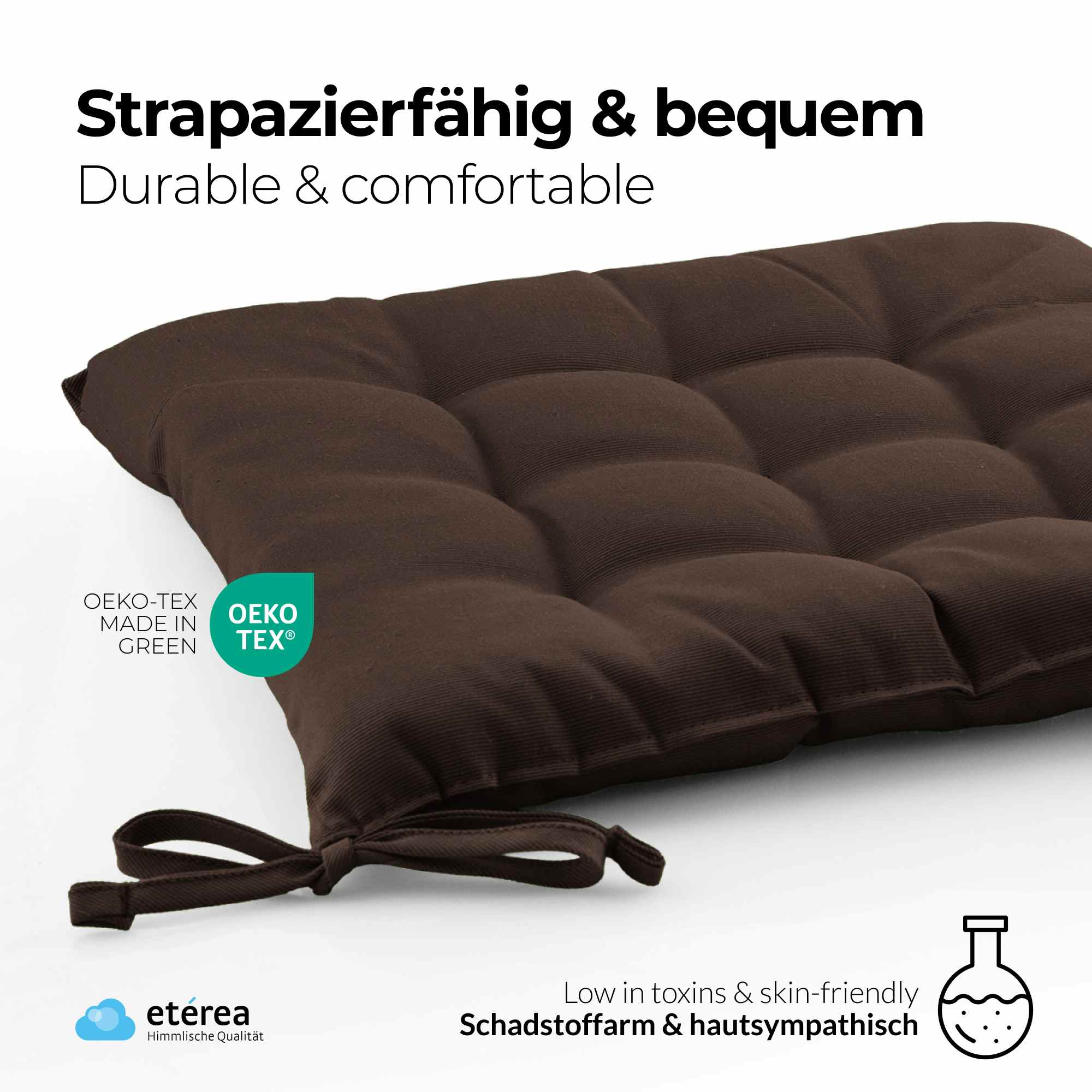 etérea Sitzkissen Stuhlkissen Basic 40x40cm - Innen und Aussenbereich