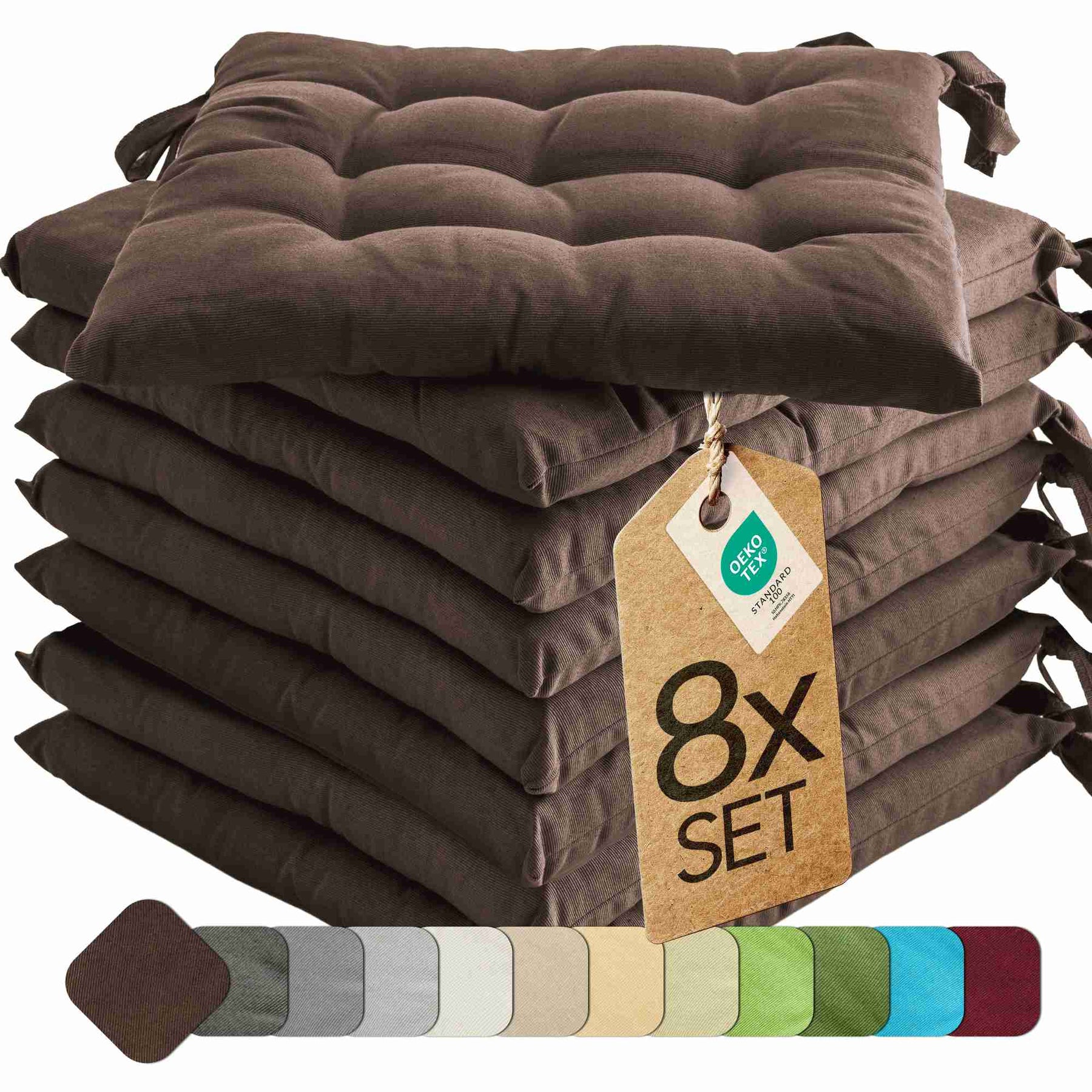 etérea Sitzkissen Stuhlkissen Basic Auflage und Stuhlkissen 40x40cm - Innen und Aussenbereich