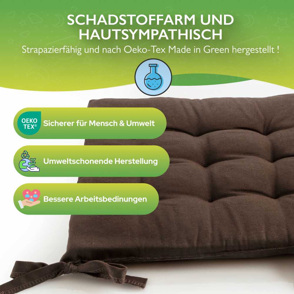 etérea Sitzkissen Stuhlkissen Basic Rund 38x38cm - Innen und Aussenbereich