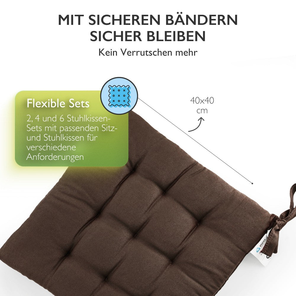etérea Sitzkissen Stuhlkissen Basic Rund 38x38cm - Innen und Aussenbereich