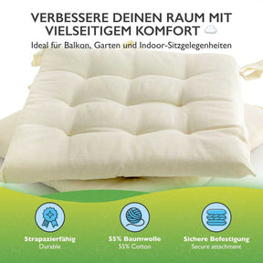 etérea Sitzkissen Stuhlkissen Basic Auflage und Stuhlkissen 40x40cm - Innen und Aussenbereich