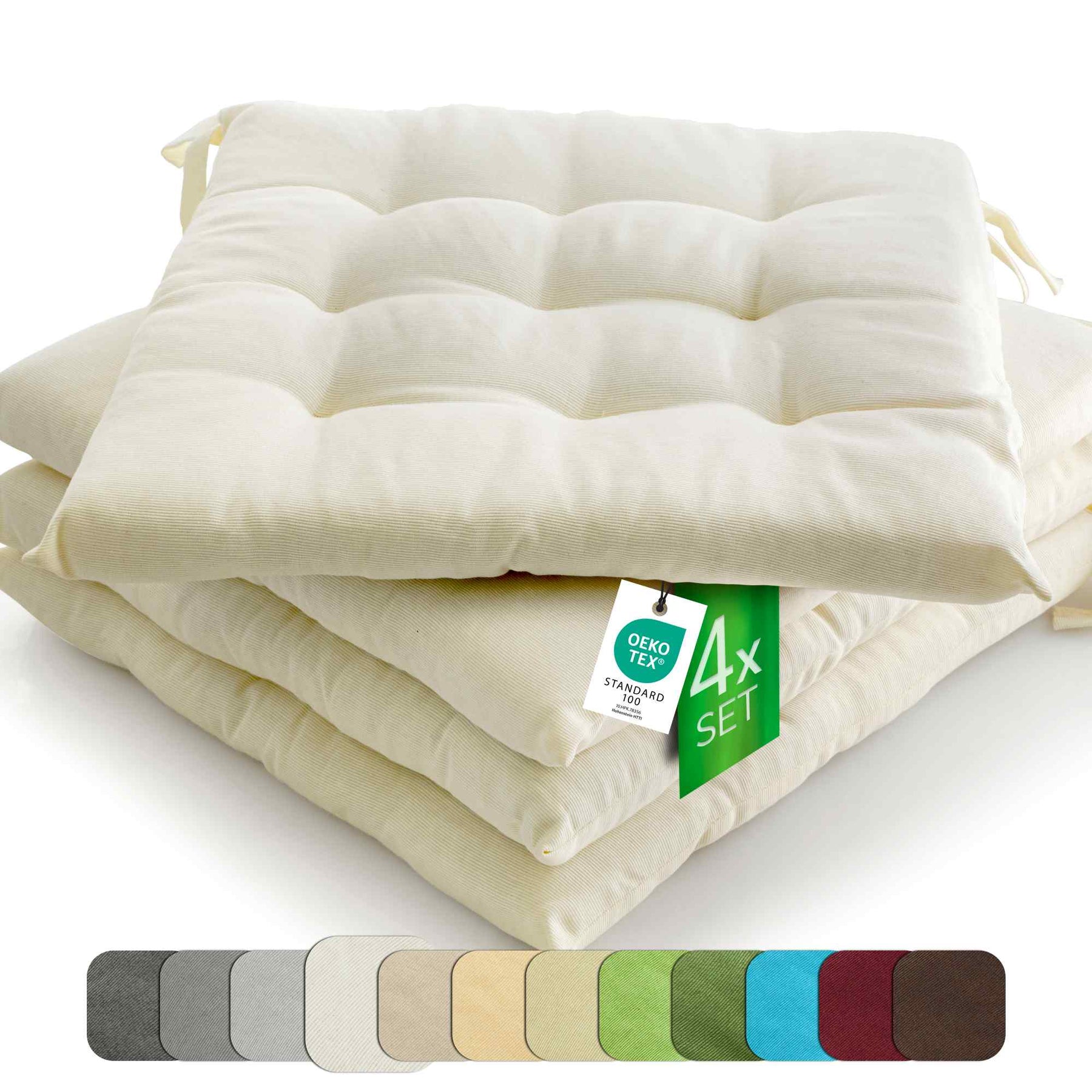 etérea Sitzkissen Stuhlkissen Basic Auflage und Stuhlkissen 40x40cm - Innen und Aussenbereich