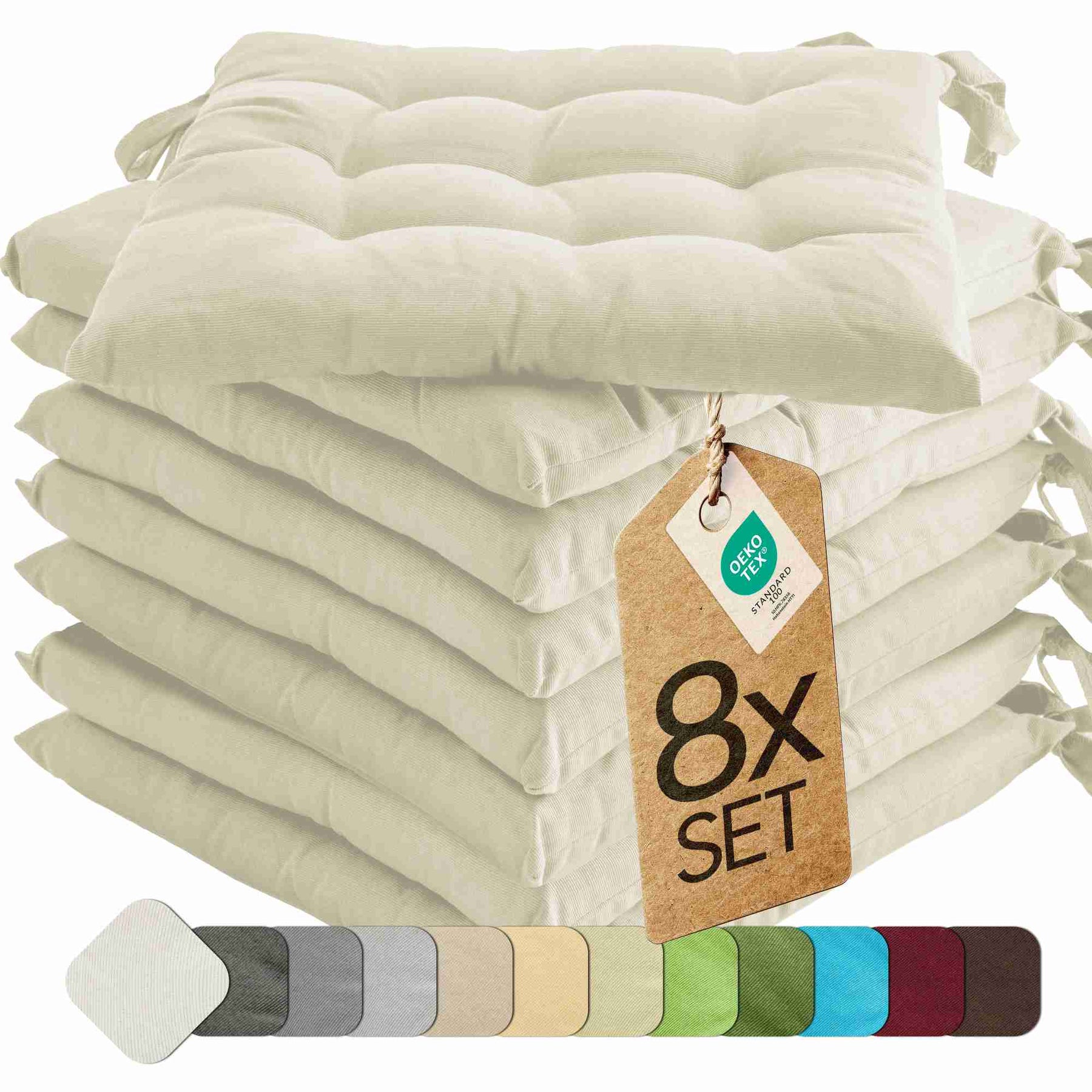 etérea Sitzkissen Stuhlkissen Basic Auflage und Stuhlkissen 40x40cm - Innen und Aussenbereich