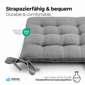 etérea Sitzkissen Stuhlkissen Basic Auflage und Stuhlkissen 40x40cm - Innen und Aussenbereich