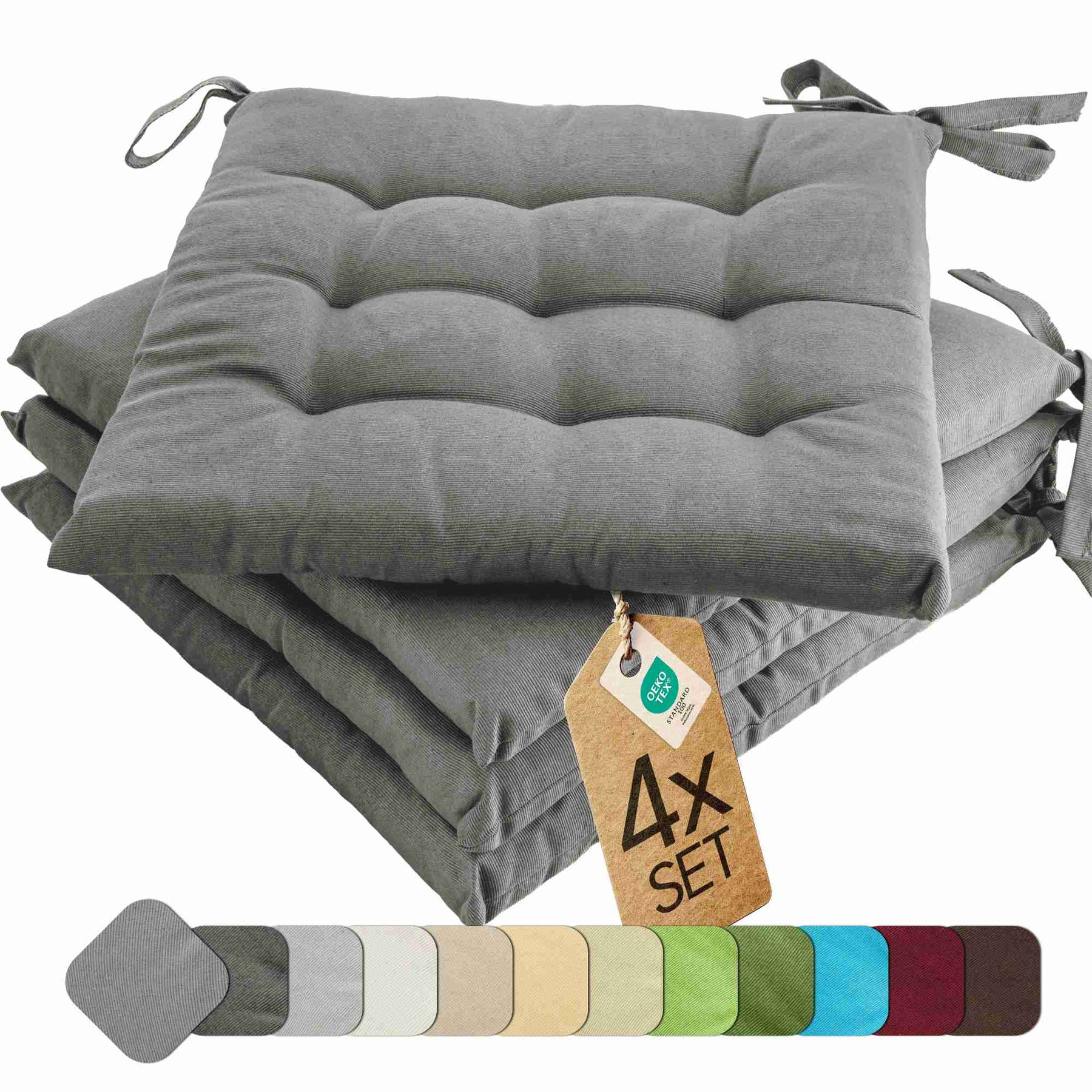 etérea Sitzkissen Stuhlkissen Basic Auflage und Stuhlkissen 40x40cm - Innen und Aussenbereich