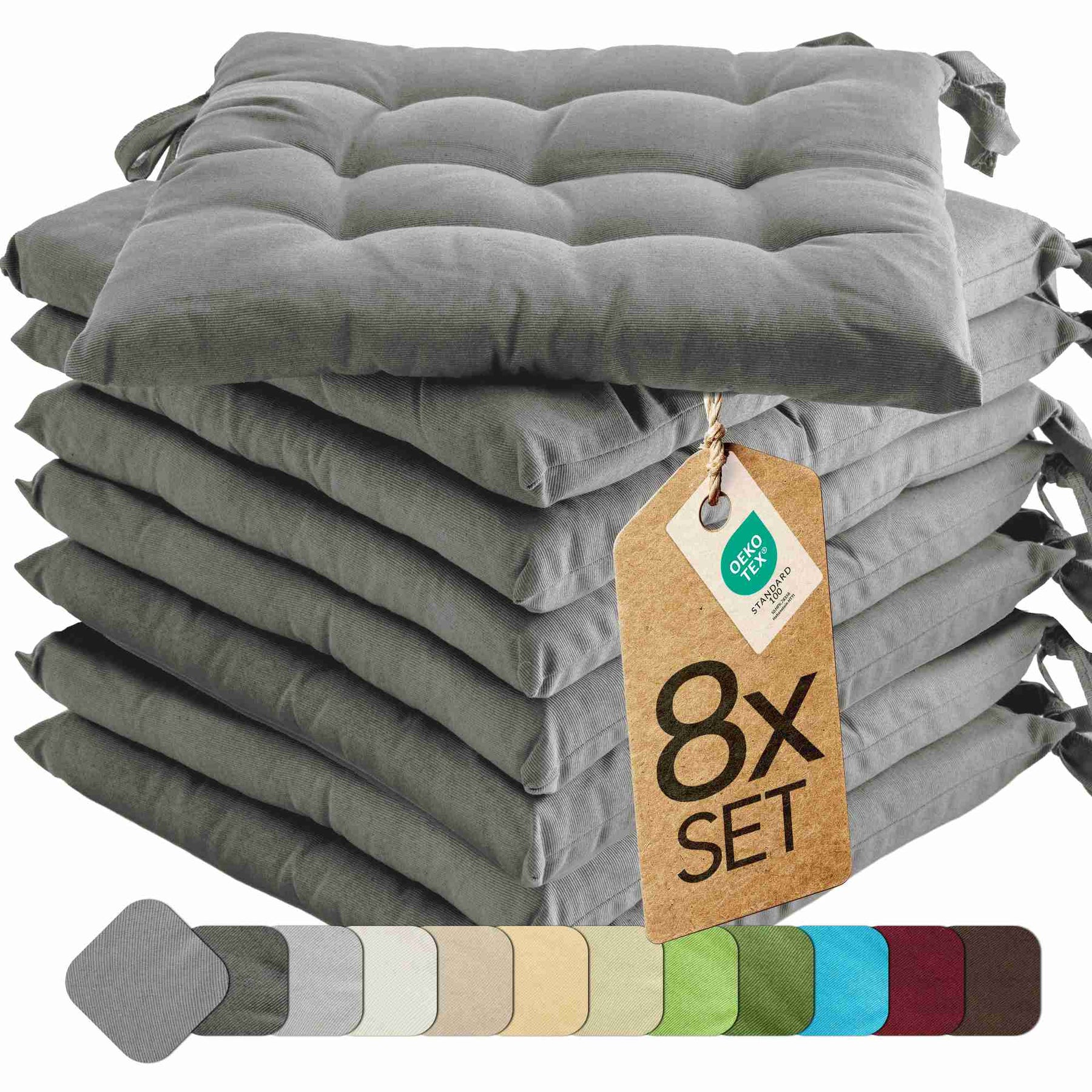 etérea Sitzkissen Stuhlkissen Basic Auflage und Stuhlkissen 40x40cm - Innen und Aussenbereich