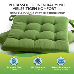 etérea Sitzkissen Stuhlkissen Basic Auflage und Stuhlkissen 40x40cm - Innen und Aussenbereich