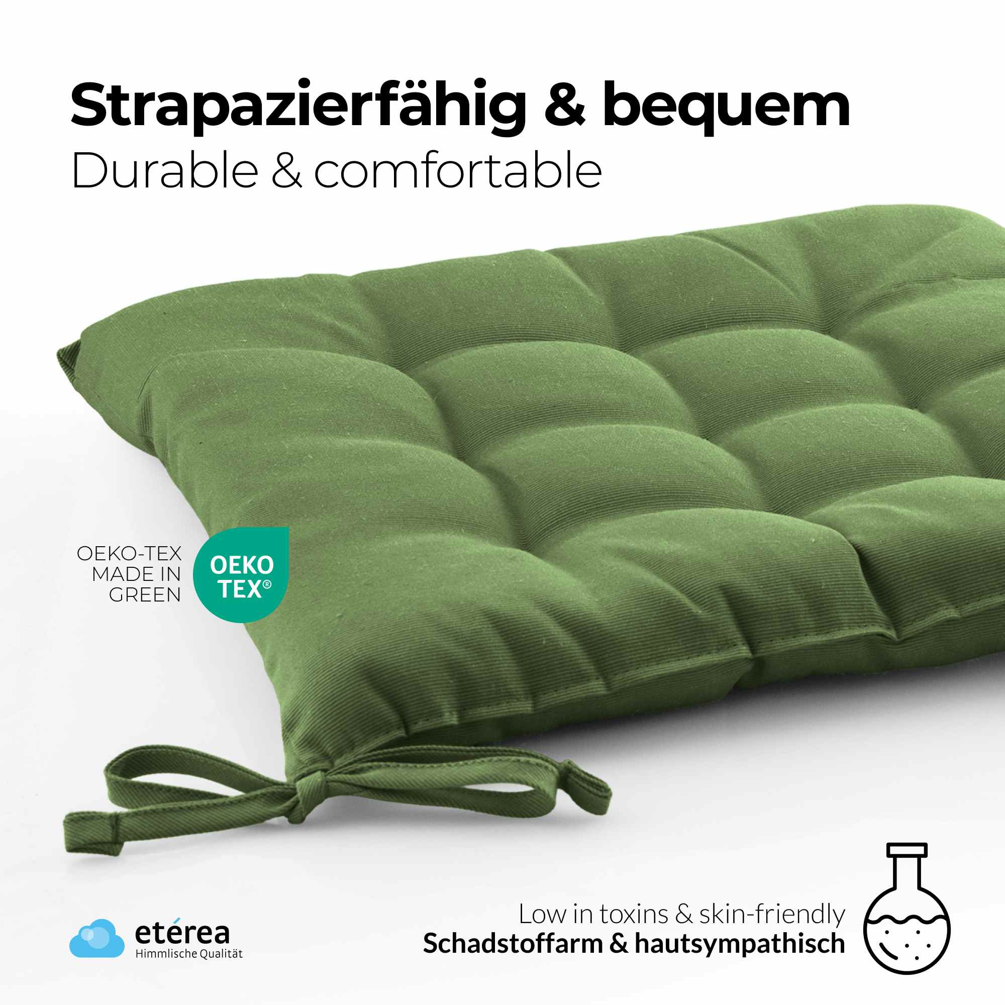 etérea Sitzkissen Stuhlkissen Basic 40x40cm - Innen und Aussenbereich