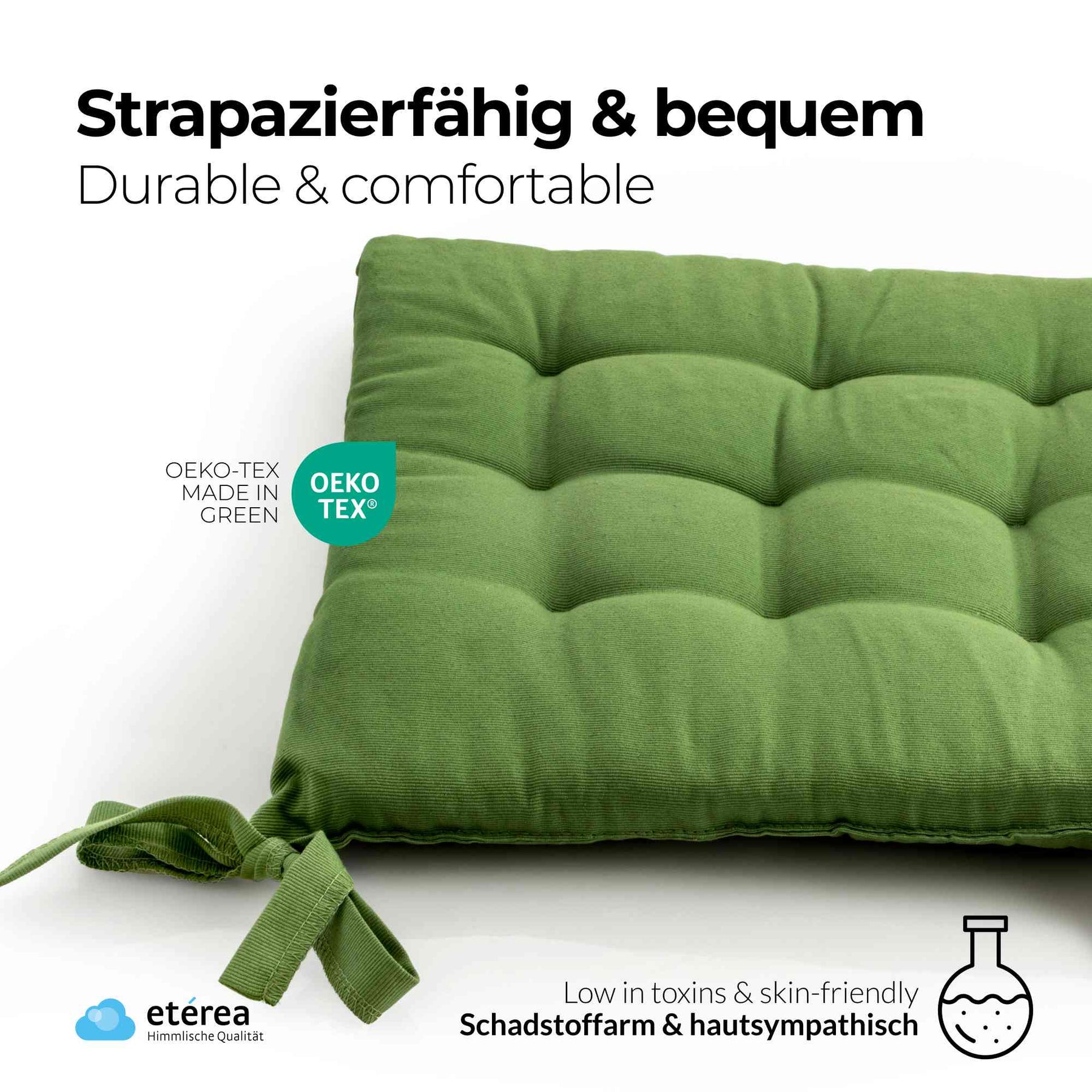 etérea Sitzkissen Stuhlkissen Basic 40x40cm - Innen und Aussenbereich