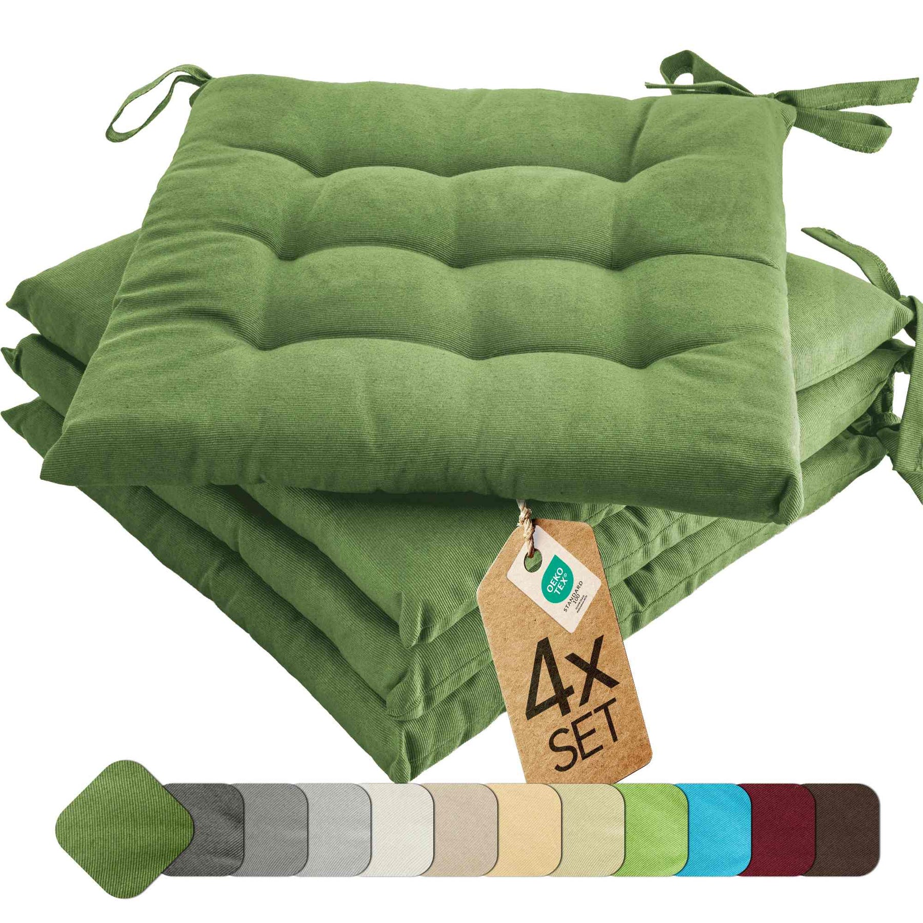 etérea Sitzkissen Stuhlkissen Basic Auflage und Stuhlkissen 40x40cm - Innen und Aussenbereich