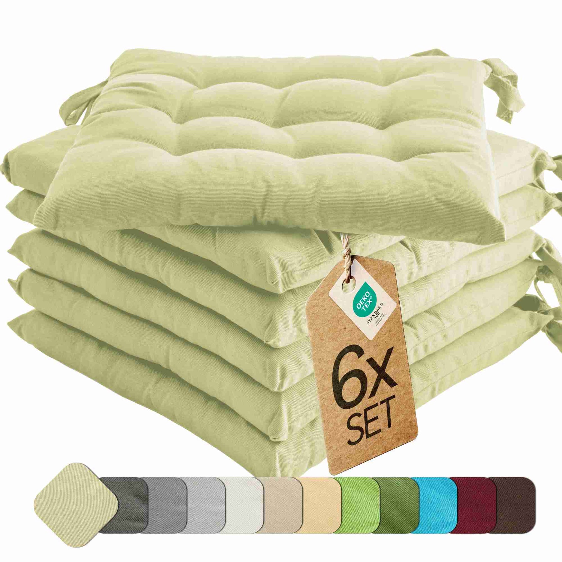 etérea Sitzkissen Stuhlkissen Basic Auflage und Stuhlkissen 40x40cm - Innen und Aussenbereich