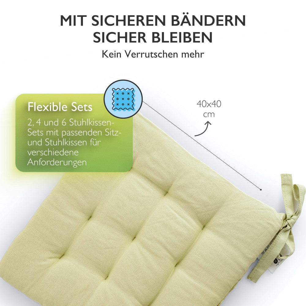 etérea Sitzkissen Stuhlkissen Basic Rund 38x38cm - Innen und Aussenbereich