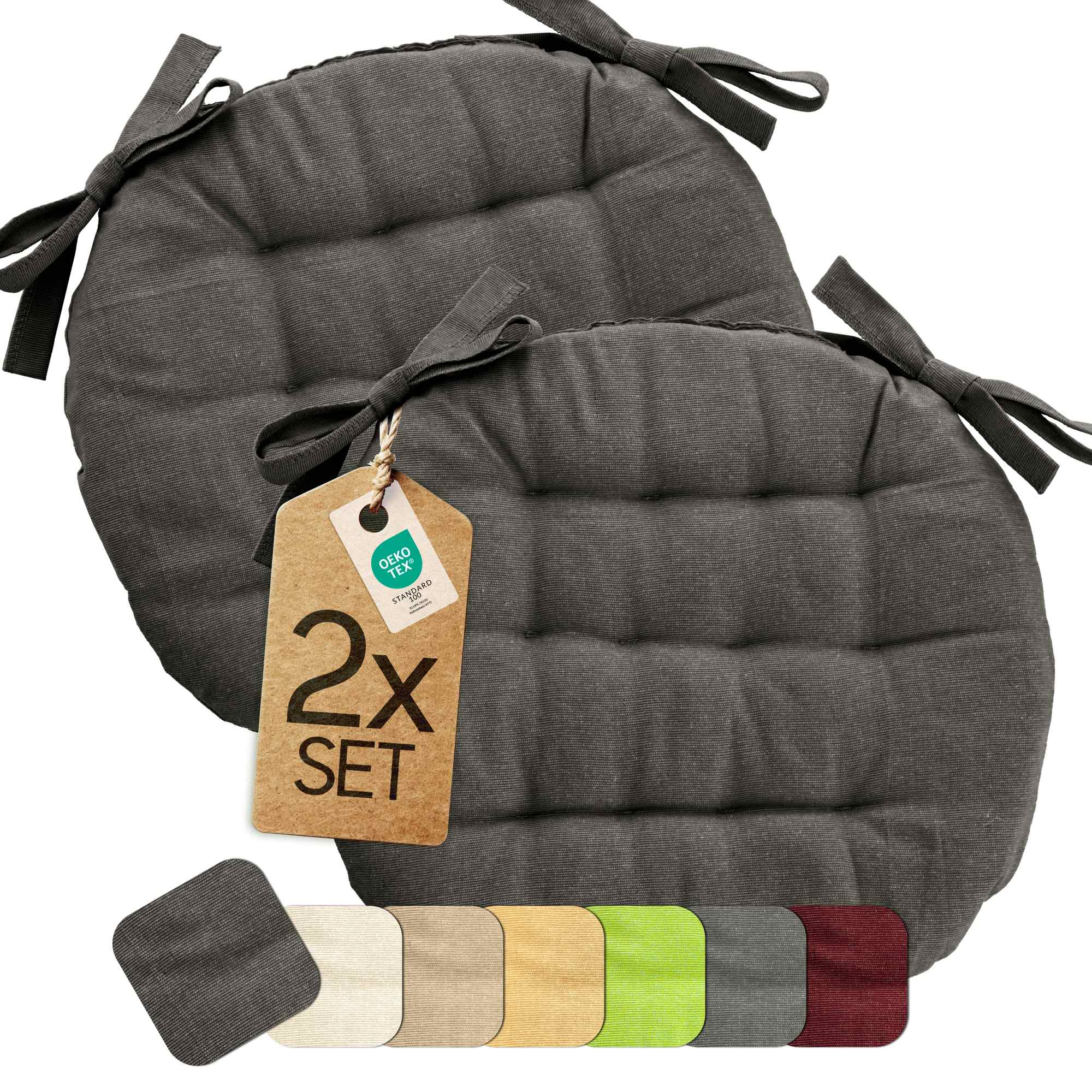 etérea Sitzkissen Stuhlkissen Basic Rund 38x38cm - Innen und Aussenbereich