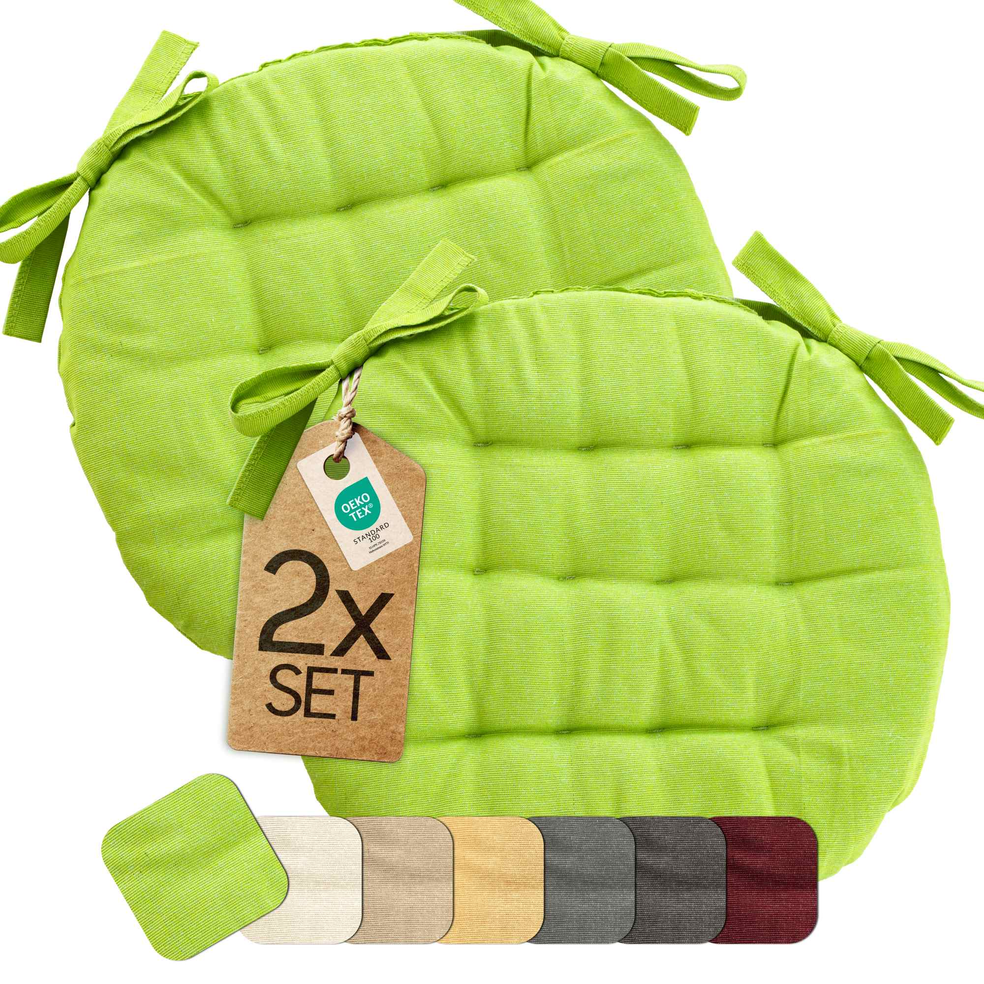 etérea Sitzkissen Stuhlkissen Basic Rund 38x38cm - Innen und Aussenbereich