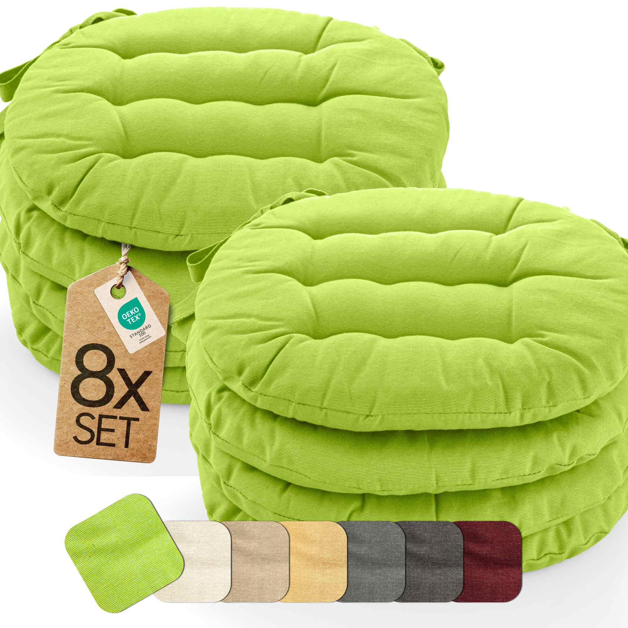 etérea Sitzkissen Stuhlkissen Basic Rund 38x38cm - Innen und Aussenbereich