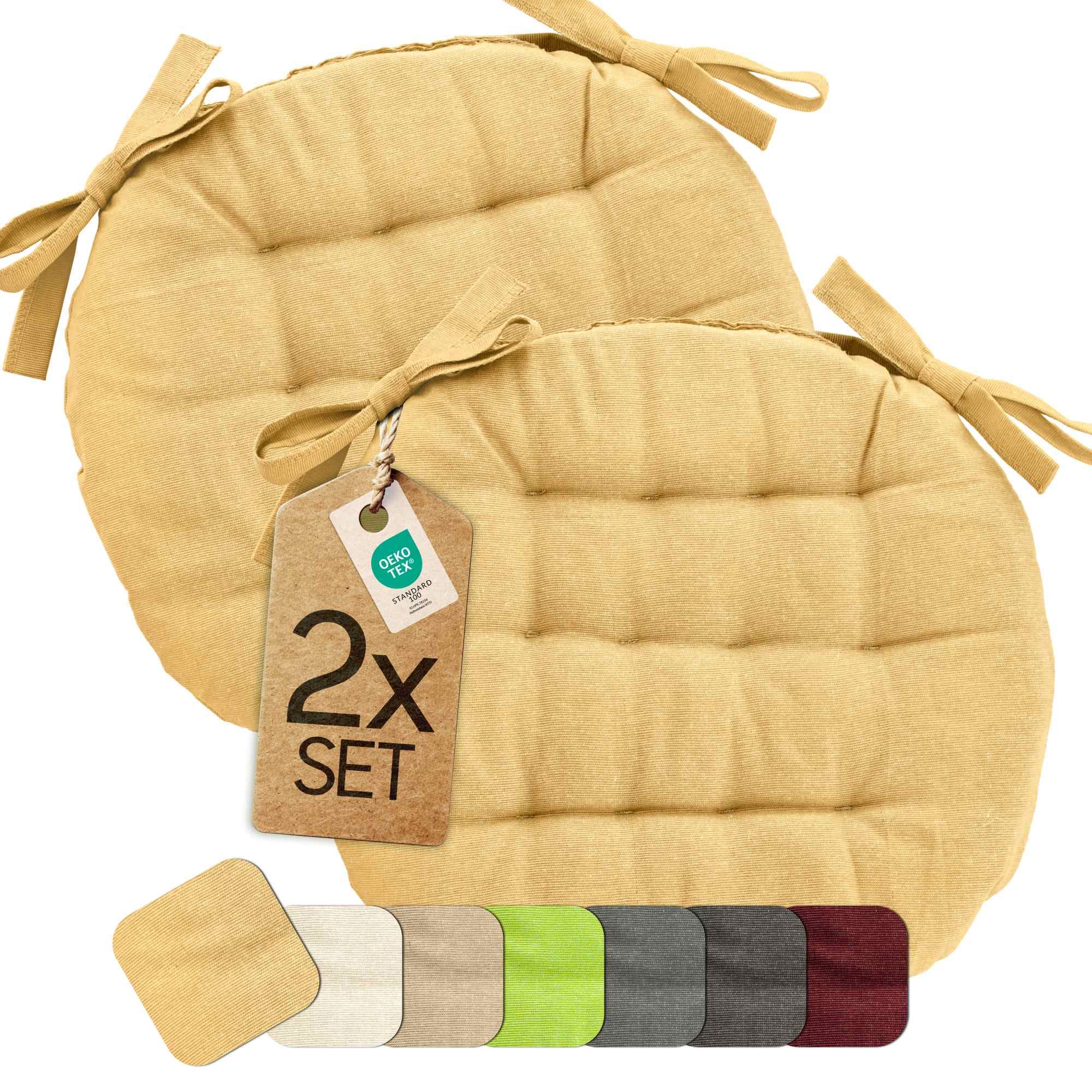 etérea Sitzkissen Stuhlkissen Basic Rund 38x38cm - Innen und Aussenbereich