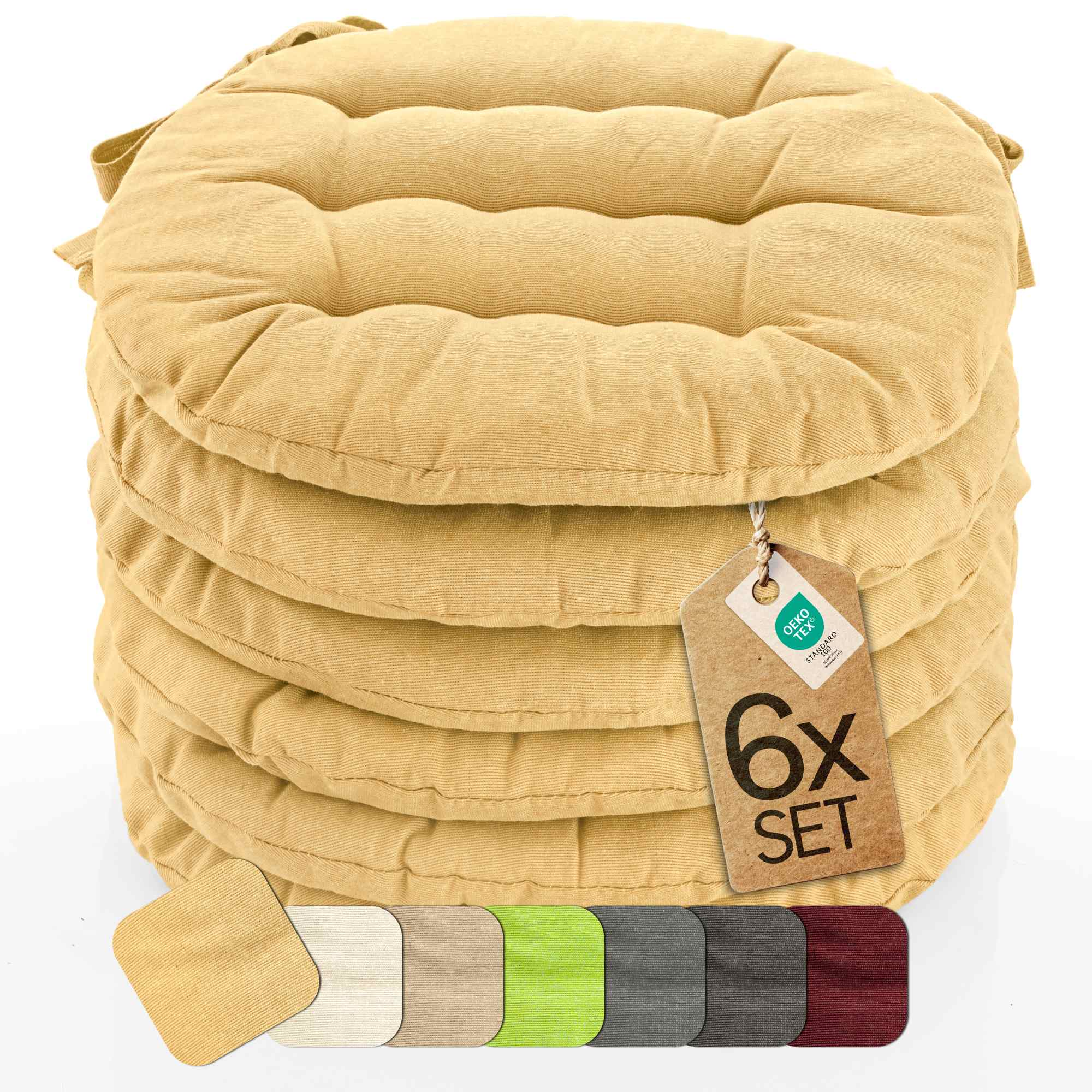etérea Sitzkissen Stuhlkissen Basic Rund 38x38cm - Innen und Aussenbereich