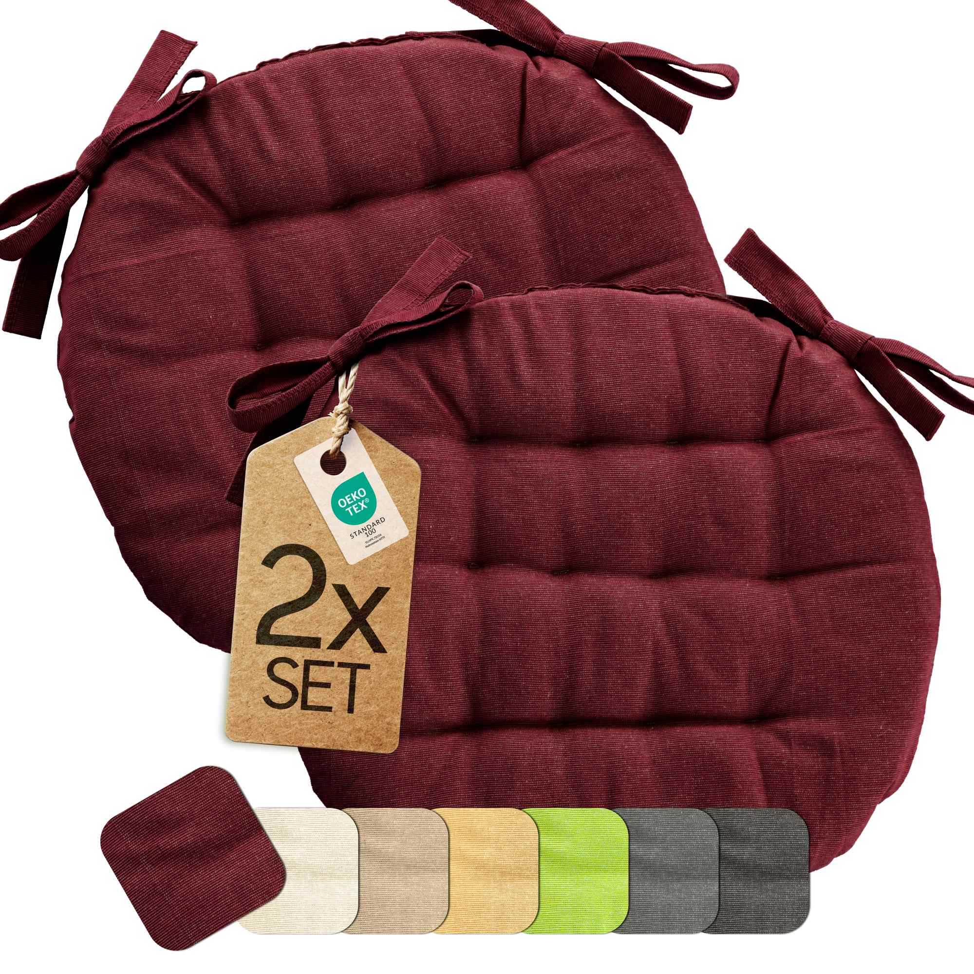 etérea Sitzkissen Stuhlkissen Basic Rund 38x38cm - Innen und Aussenbereich