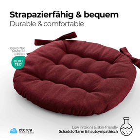 etérea Sitzkissen Stuhlkissen Basic Auflage und Stuhlkissen 40x40cm - Innen und Aussenbereich