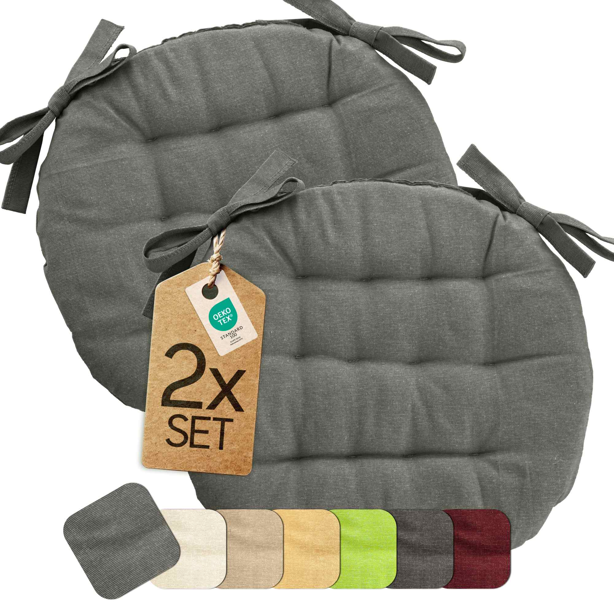 etérea Sitzkissen Stuhlkissen Basic Rund 38x38cm - Innen und Aussenbereich