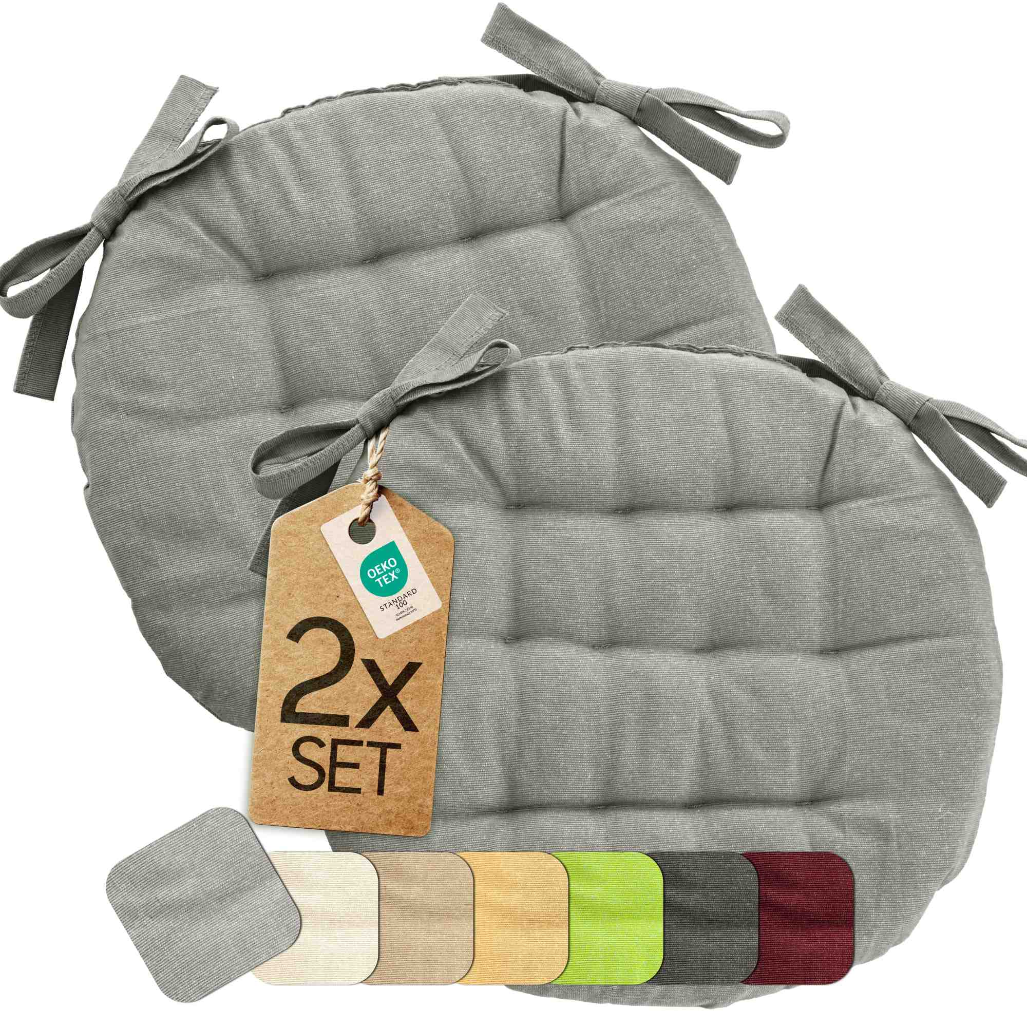 etérea Sitzkissen Stuhlkissen Basic Rund 38x38cm - Innen und Aussenbereich