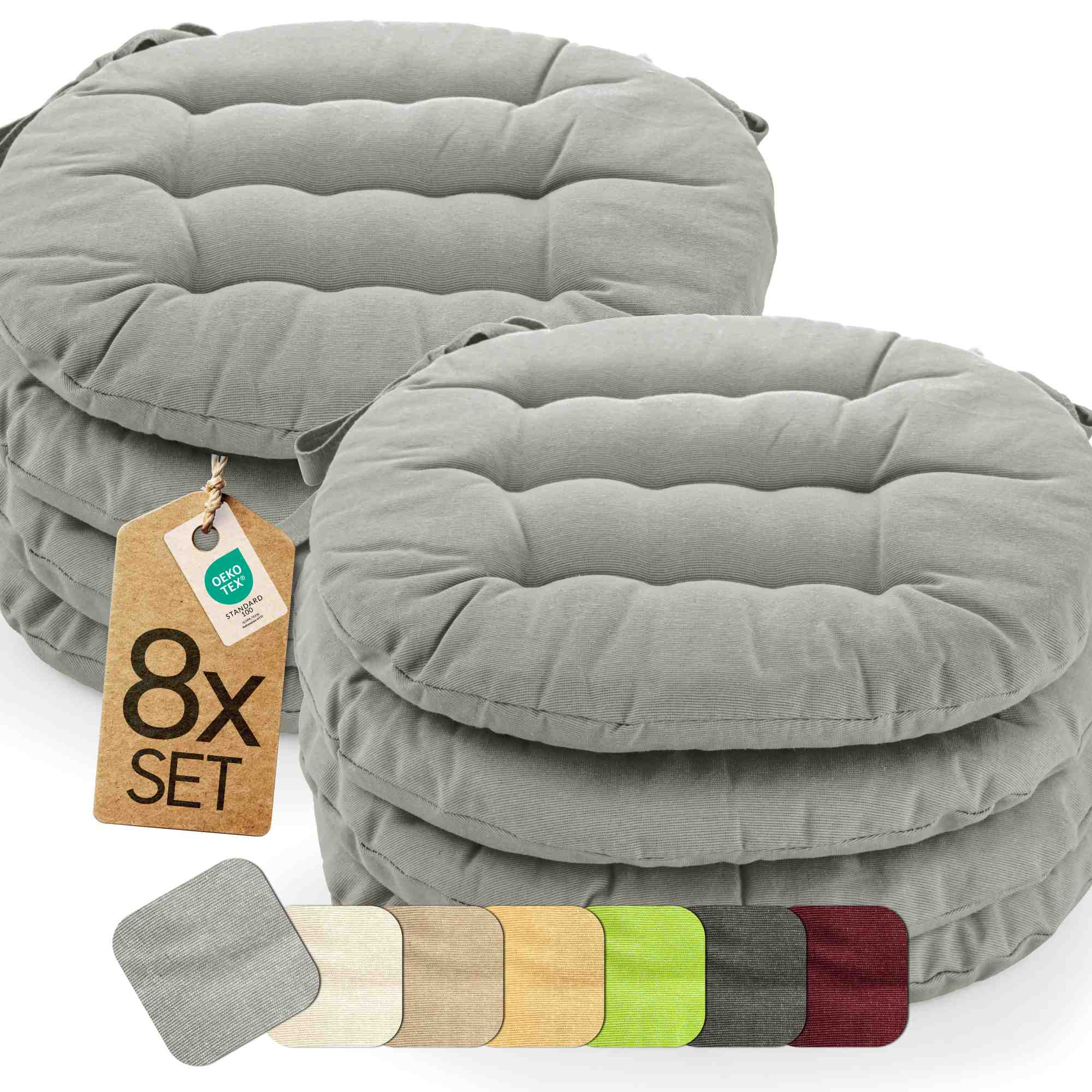 etérea Sitzkissen Stuhlkissen Basic Rund 38x38cm - Innen und Aussenbereich
