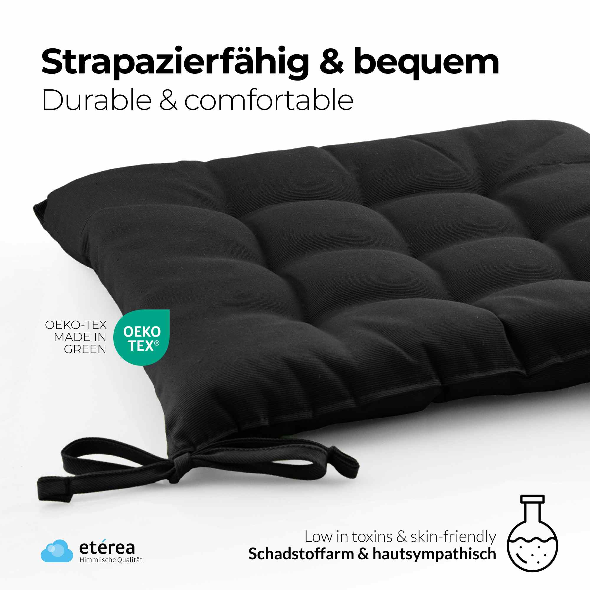 etérea Sitzkissen Stuhlkissen Basic 40x40cm - Innen und Aussenbereich