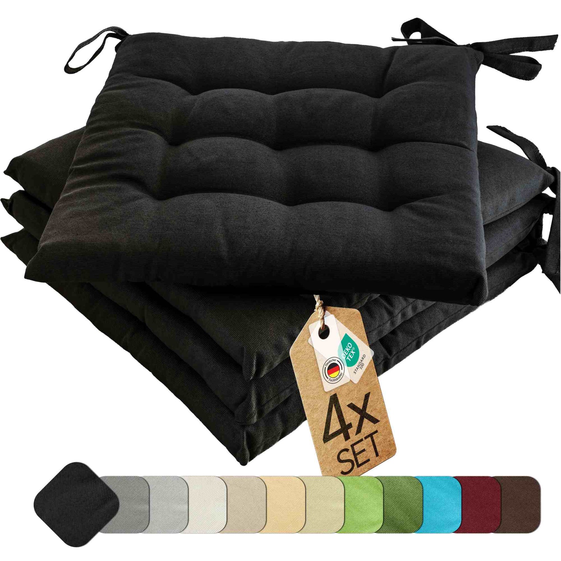 etérea Sitzkissen Stuhlkissen Basic Auflage und Stuhlkissen 40x40cm - Innen und Aussenbereich