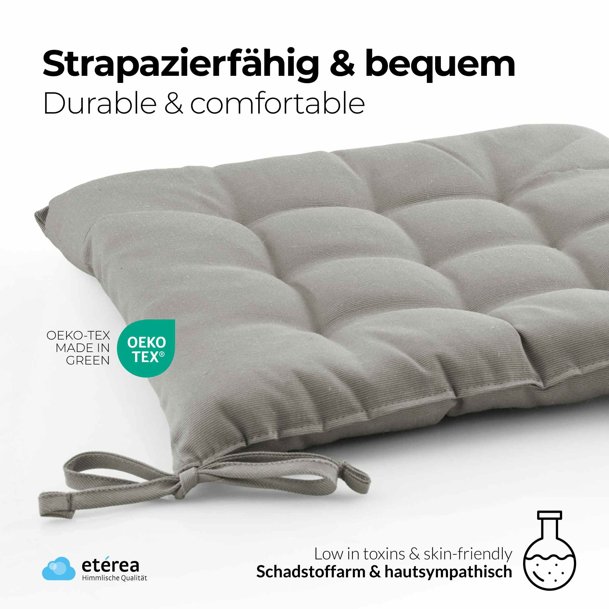 etérea Sitzkissen Stuhlkissen Basic 40x40cm - Innen und Aussenbereich