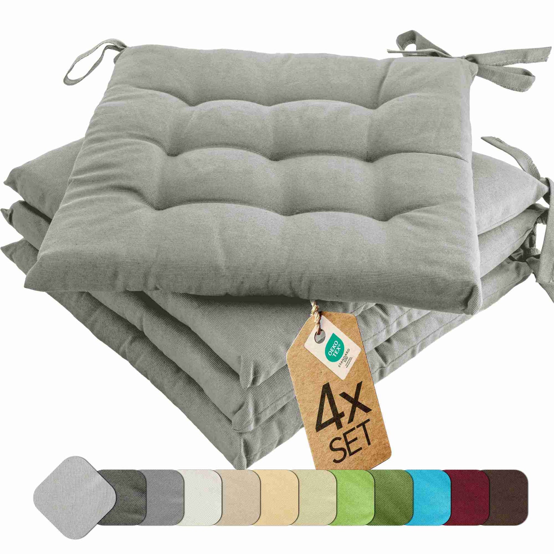 etérea Sitzkissen Stuhlkissen Basic Auflage und Stuhlkissen 40x40cm - Innen und Aussenbereich