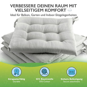 etérea Sitzkissen Stuhlkissen Basic Auflage und Stuhlkissen 40x40cm - Innen und Aussenbereich