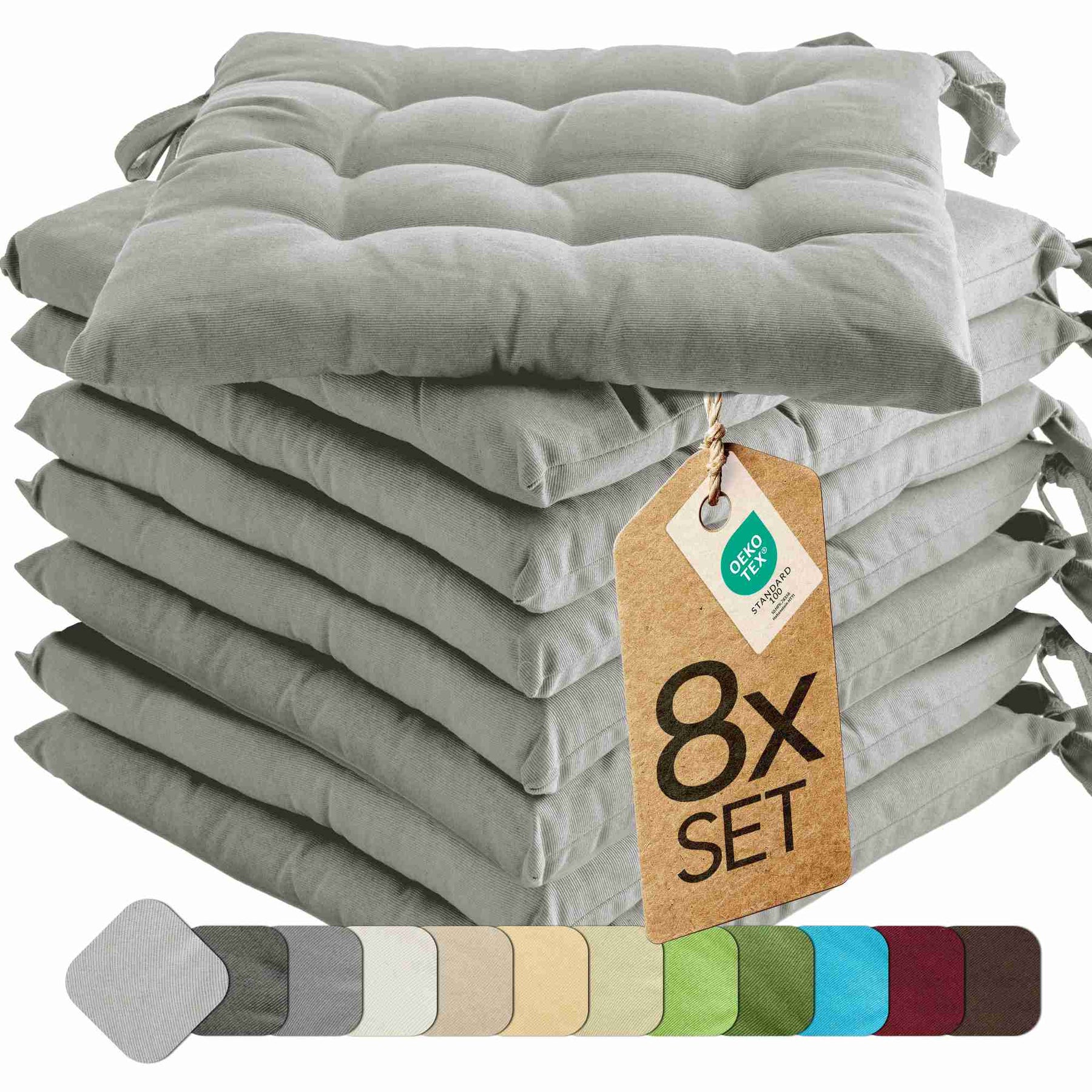 etérea Sitzkissen Stuhlkissen Basic Auflage und Stuhlkissen 40x40cm - Innen und Aussenbereich