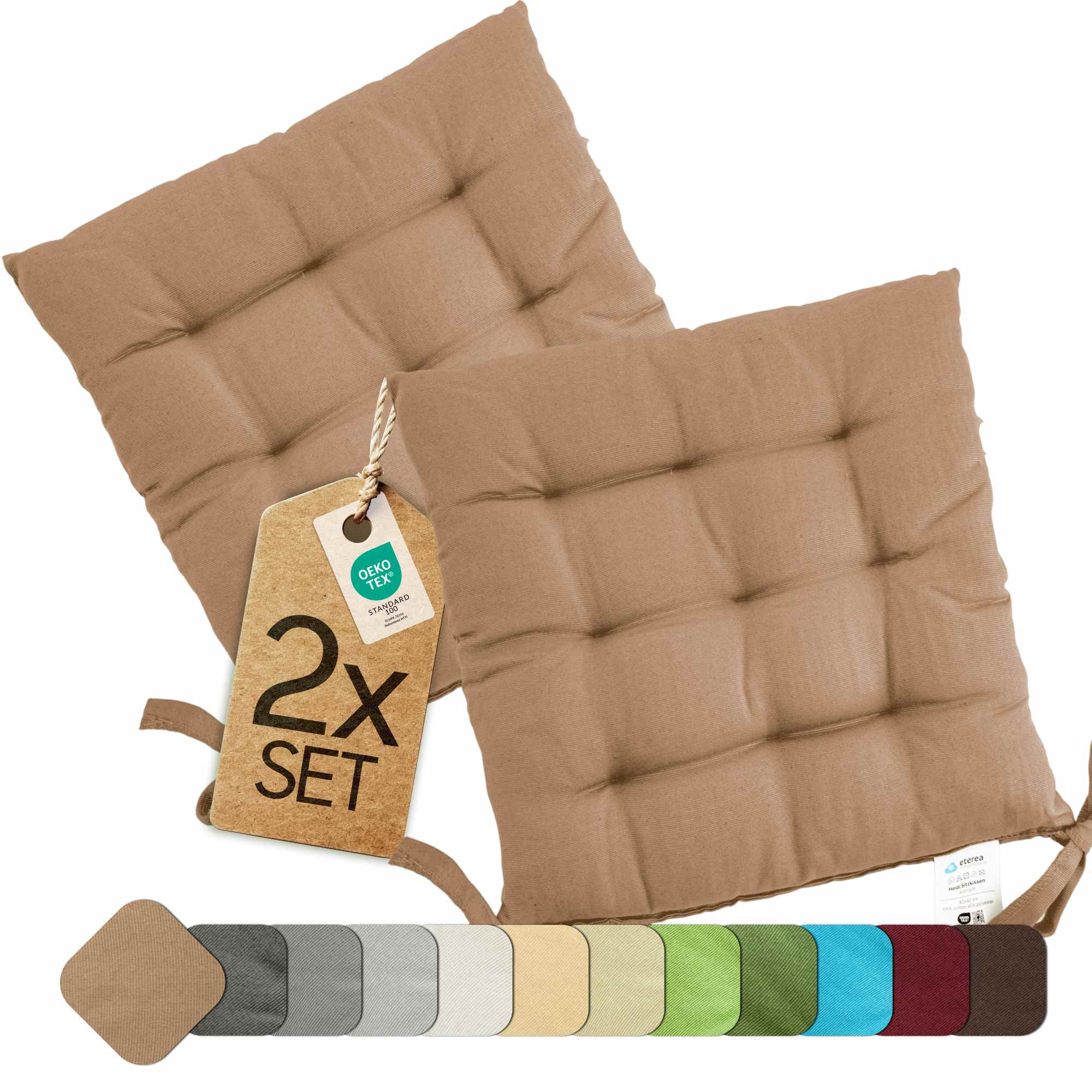 etérea Sitzkissen Stuhlkissen Basic 40x40cm - Innen und Aussenbereich