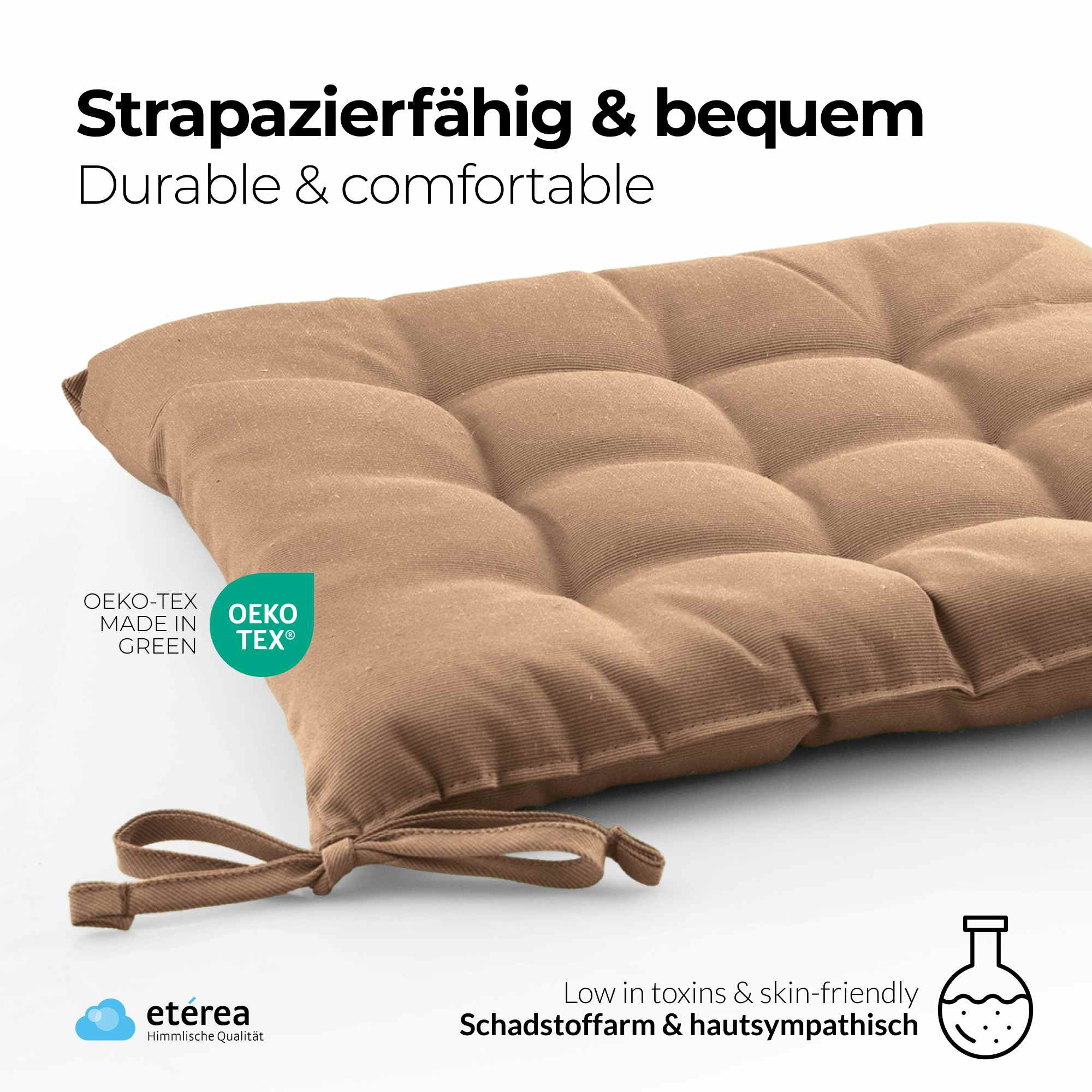 etérea Sitzkissen Stuhlkissen Basic 40x40cm - Innen und Aussenbereich