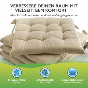 etérea Sitzkissen Stuhlkissen Basic Auflage und Stuhlkissen 40x40cm - Innen und Aussenbereich