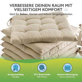 etérea Sitzkissen Stuhlkissen Basic Auflage und Stuhlkissen 40x40cm - Innen und Aussenbereich