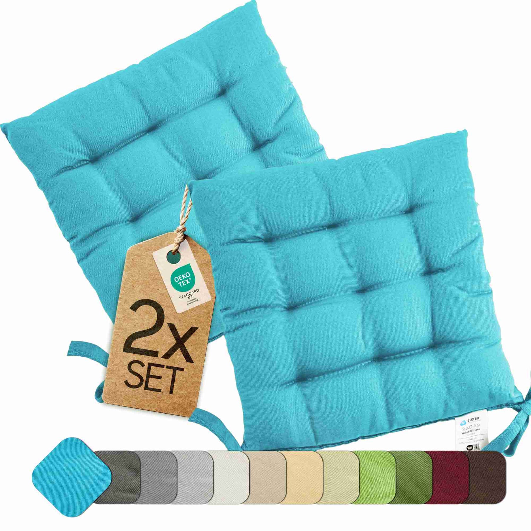 etérea Sitzkissen Stuhlkissen Basic 40x40cm - Innen und Aussenbereich